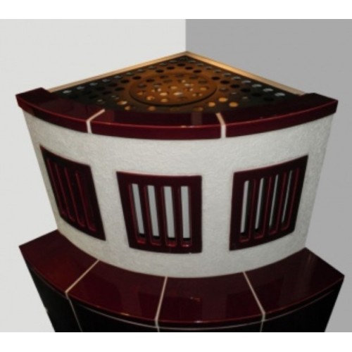 Дровяная печь ABX Normandie угловая, бордо 