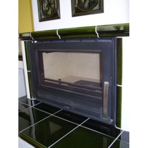 Дровяная печь ABX OXFORD левая, зеленая 