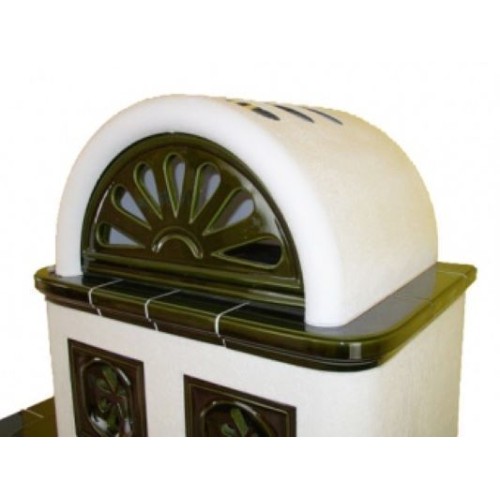 Дровяная печь ABX Oxford (7кВт в воду) левая, зеленая 