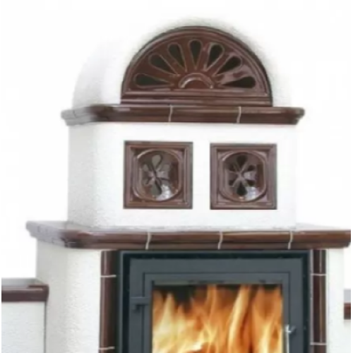 Дровяная печь ABX Oxford правая, коричневая 