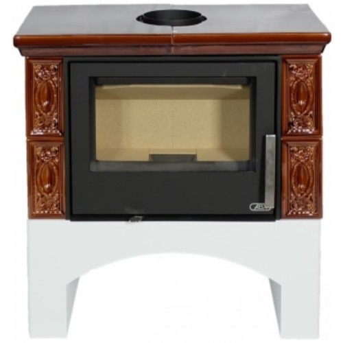 Дровяная печь ABX Panonie I белый цоколь, коричневая 