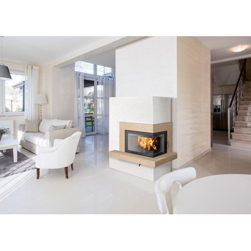 Готовый дровяной каминокомплект ABX Pateo угловой бразильский песчаник, правый 