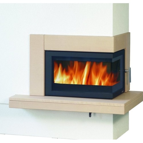 Готовый дровяной каминокомплект ABX Pateo угловой бразильский песчаник, правый 