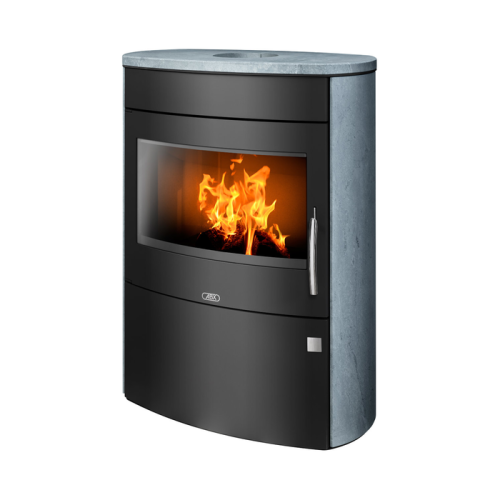 Дровяная печь ABX Arizona черная сталь, тальк с верхней плитой 