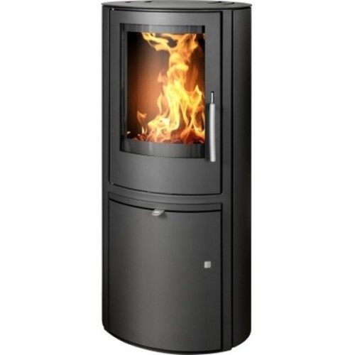 Дровяная печь ABX Reno panorama черная сталь 