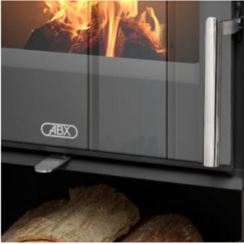 Готовый дровяной каминокомплект ABX Toledo EXclusive низкий черный, кафель белый 
