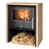 Готовый дровяной каминокомплект ABX Toledo EXclusive низкий черный, кафель капучино 