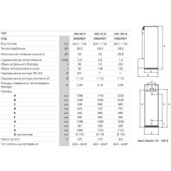 Комбинированный котел 60 кВт ACV HeatMaster 70 N V15