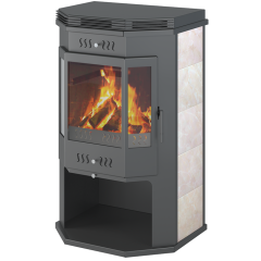 Дровяная печь ASTON 12 кВт Призматик с плитой