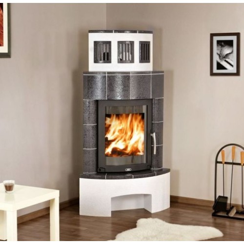 Дровяная печь ABX Normandie угловая, хаматит 