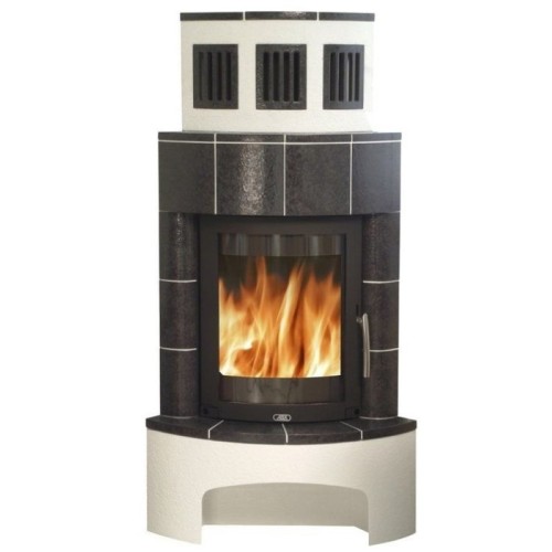 Дровяная печь ABX Normandie угловая, хаматит 