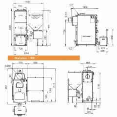 Котел автоматический  "Stahanov" 105кВт 2R-800
