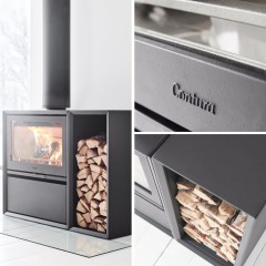 Печь-камин Contura 310G, стеклянная дверца, черный