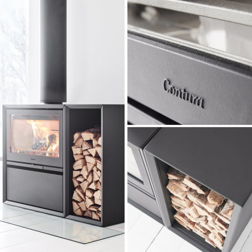 Печь-камин Contura 310G, стеклянная дверца, черный 