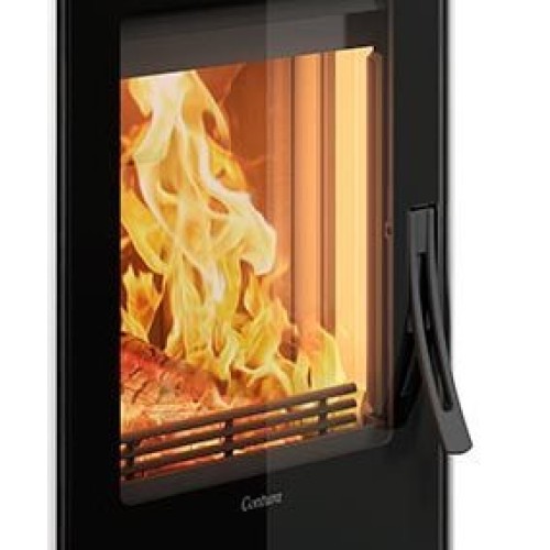 Печь-камин Contura 35G высокий, стеклянная дверца, черный 