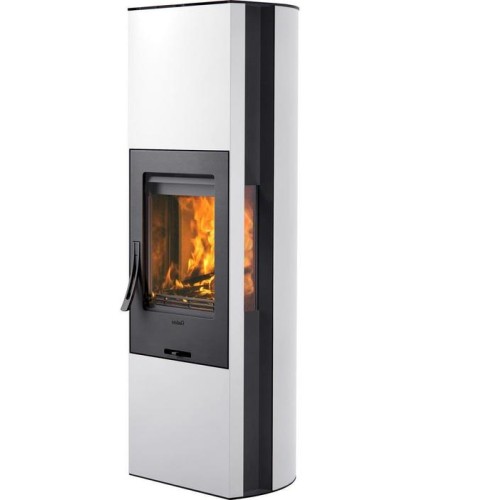 Печь-камин Contura 35 высокий, чугунная дверца, белый 