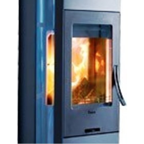 Печь-камин Contura 35 высокий, чугунная дверца, черный 