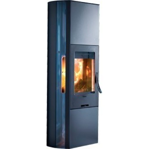 Печь-камин Contura 35 высокий, чугунная дверца, черный 