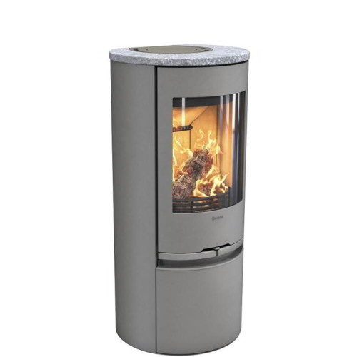 Печь-камин Contura 510:3 Style, чугунная дверца, серый 