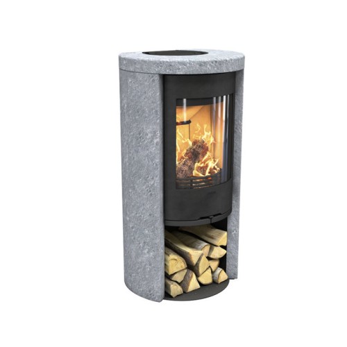 Печь-камин Contura 520T Style, талькомагнезит, черный 