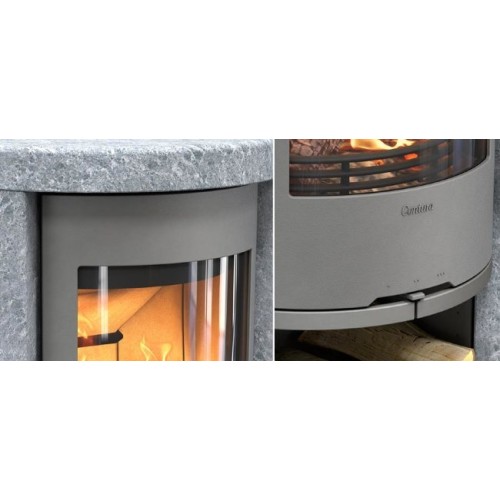 Печь-камин Contura 520T Style, талькомагнезит, серый 