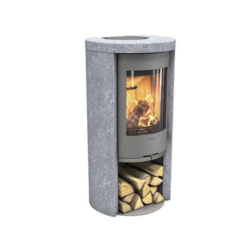 Печь-камин Contura 520T Style, талькомагнезит, серый 