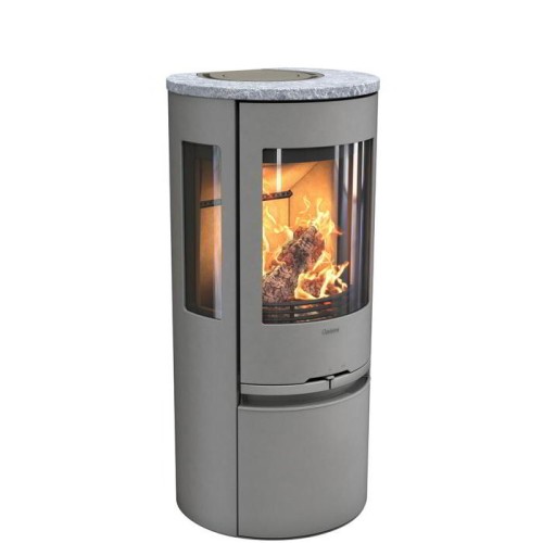 Печь-камин Contura 556:3 Style, чугунная дверца, серый 