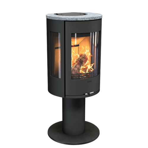 Печь-камин Contura 586:3 Style, чугунная дверца, черный 