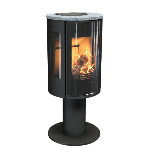 Печь-камин Contura 586G:3 Style, стеклянная дверца, черный 