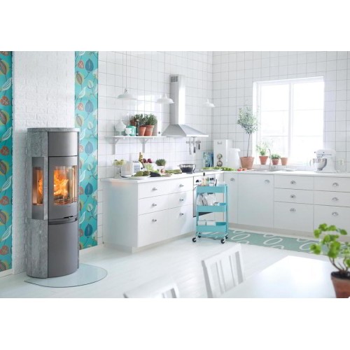 Печь-камин Contura 596T Style, талькомагнезит, черный или серый 