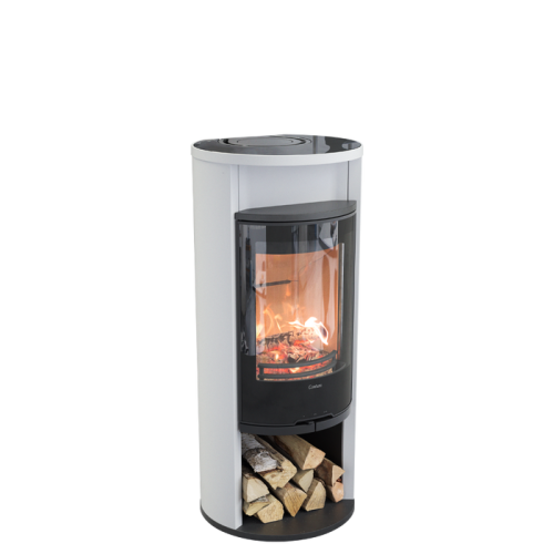 Печь-камин Contura 610G:2 Style, стеклянная дверца, белый 