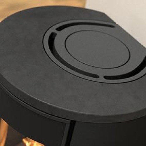 Печь-камин Contura 610G:4 Style, стеклянная дверца, белый 