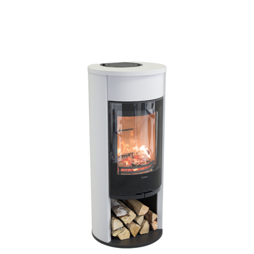 Печь-камин Contura 610G:4 Style, стеклянная дверца, белый 