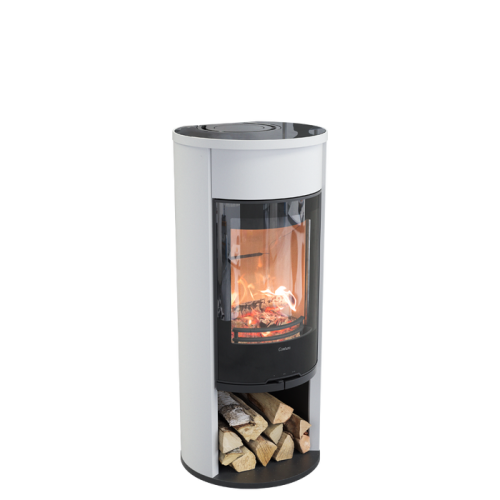 Печь-камин Contura 610G:5 Style, стеклянная дверца, белый 