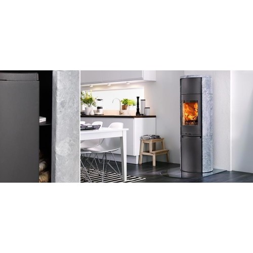 Печь-камин Contura 690T Style, чугунная дверца, черный 