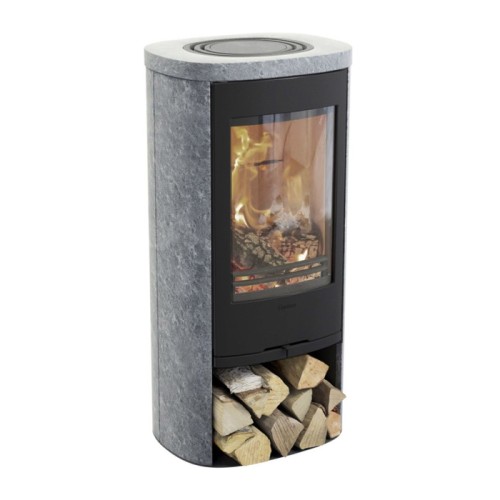 Печь-камин Contura 820T, чугунная дверца, черный 