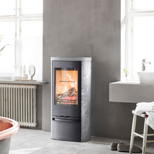 Печь-камин Contura 820T, чугунная дверца, серый 