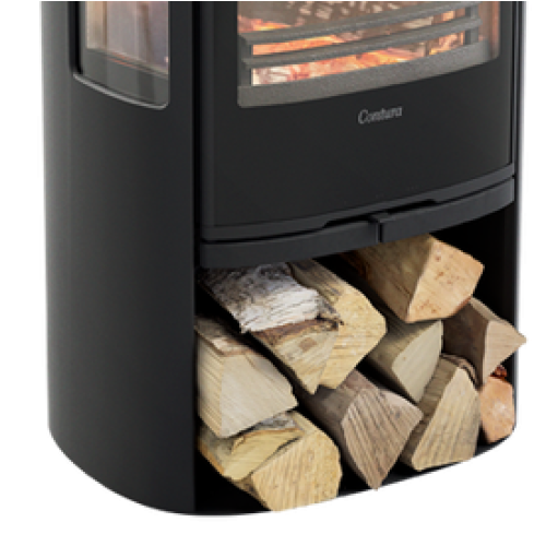 Печь-камин Contura 856G:3, стеклянная дверца, черный 