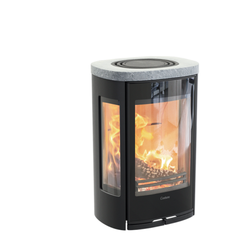 Печь-камин Contura 856WG:3 Style, стеклянная дверца, черный 