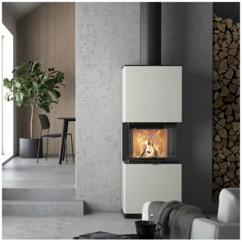 Печь-камин Contura i61A, артстоун, белый 