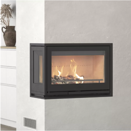 Топка Contura i8, чугунная дверца, стекло с обеих сторон, черный 