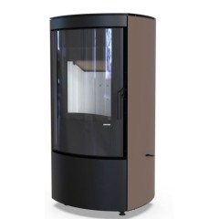 Дровяная печь DEFRO HOME CERES ELI, коричневая сталь