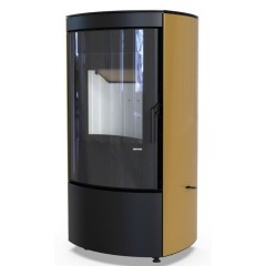 Дровяная печь DEFRO HOME CERES ELI, золотая сталь