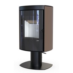 Дровяная печь DEFRO HOME CERES TOP, коричневая сталь