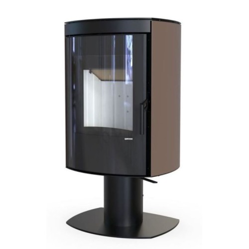 Дровяная печь DEFRO HOME CERES TOP, коричневая сталь