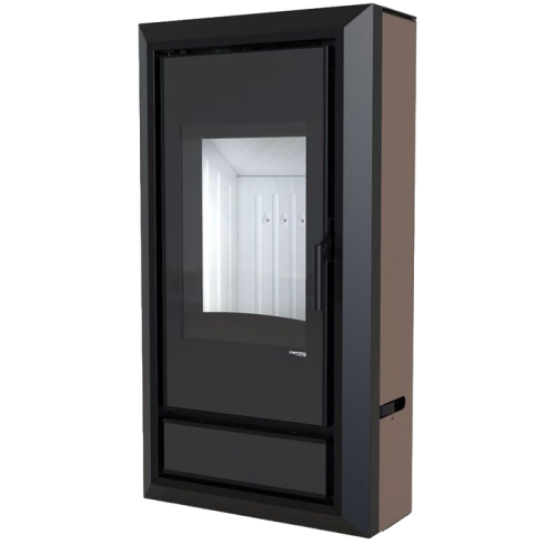 Дровяная печь DEFRO HOME IGNIS, коричневая сталь 