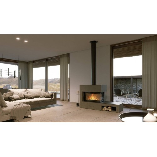 Угловая правая дровяная топка DEFRO HOME IMPULS LA BP 