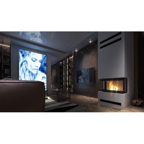 Угловая правая дровяная топка DEFRO HOME INTRA LA BP G 