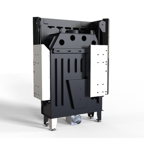 Угловая левая дровяная топка DEFRO HOME INTRA ME BL G SLIM, угловое стекло слева, гильотина 