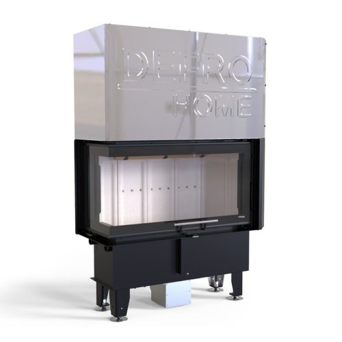 Угловая левая дровяная топка DEFRO HOME INTRA ME BL G SLIM, угловое стекло слева, гильотина 